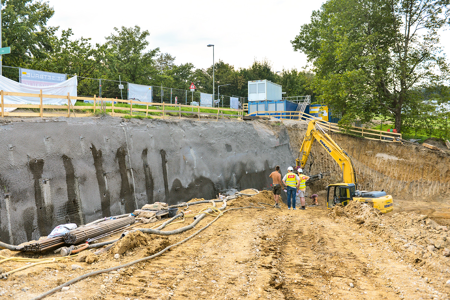 Der Wohnpark Hagen in Linz: DSI Hollow Bar System sichert Baugrube Der Wohnpark Hagen in Linz: DSI Hollow Bar System sichert Baugrube