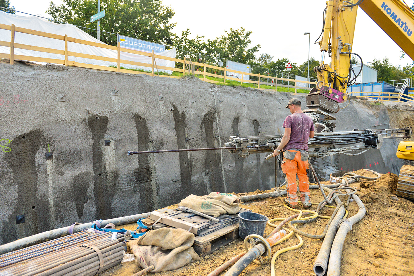 Der Wohnpark Hagen in Linz: DSI Hollow Bar System sichert Baugrube Der Wohnpark Hagen in Linz: DSI Hollow Bar System sichert Baugrube